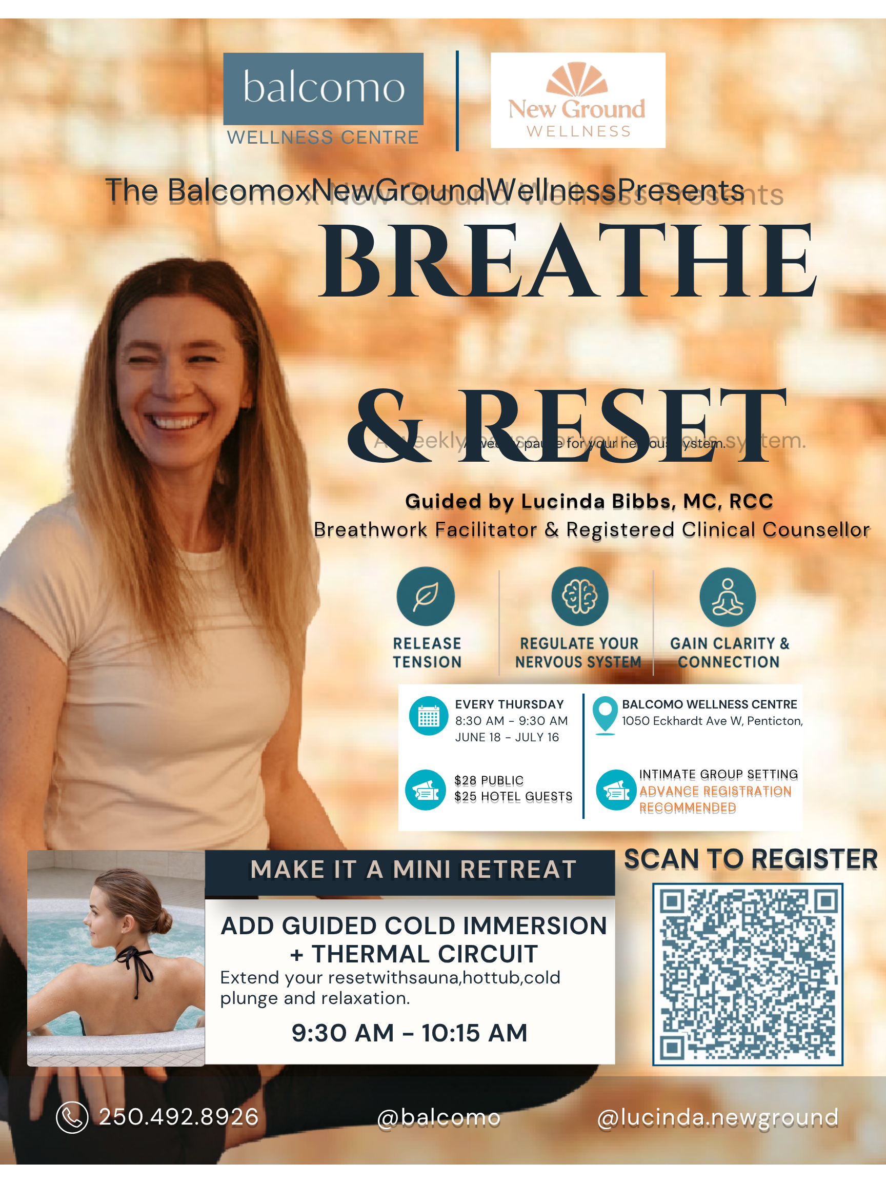 Lucinda Bibbs, New Ground Wellness, Breathwork, Balcomo by Ramada
