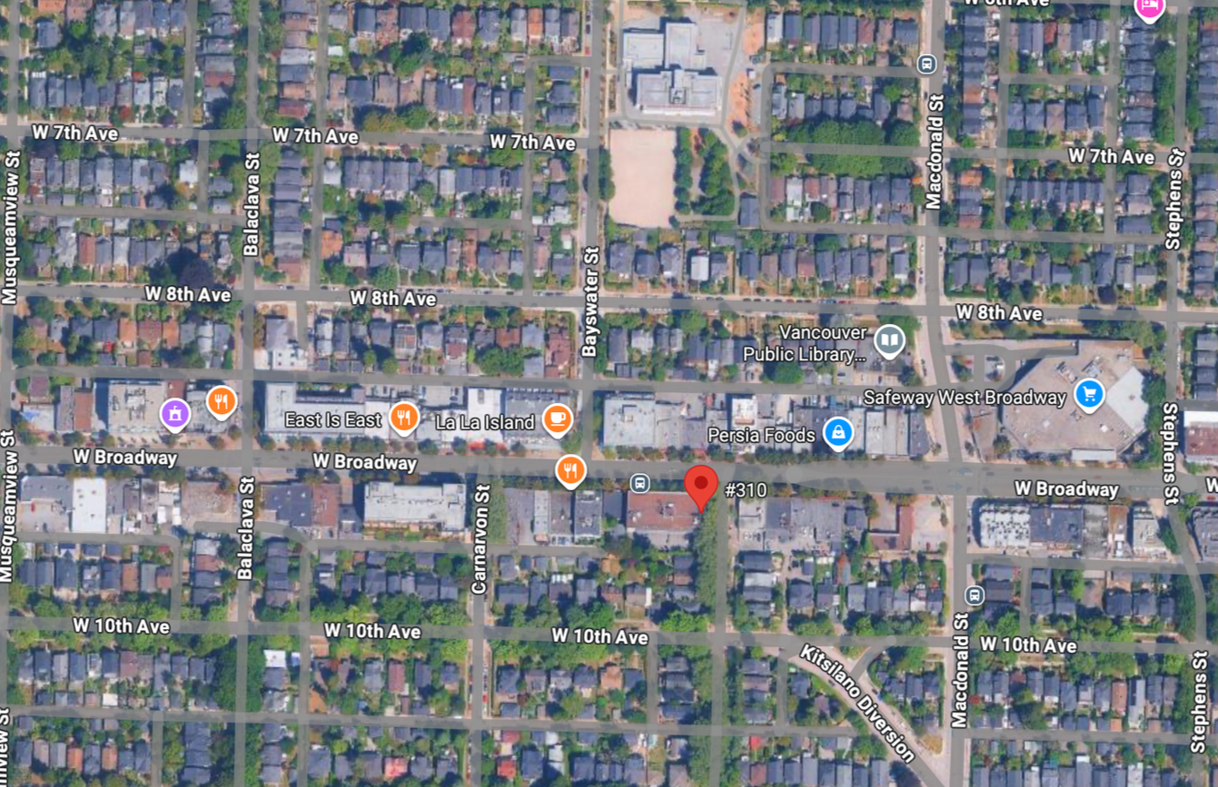 Map of Vancouver office where Elisabetta Risso works