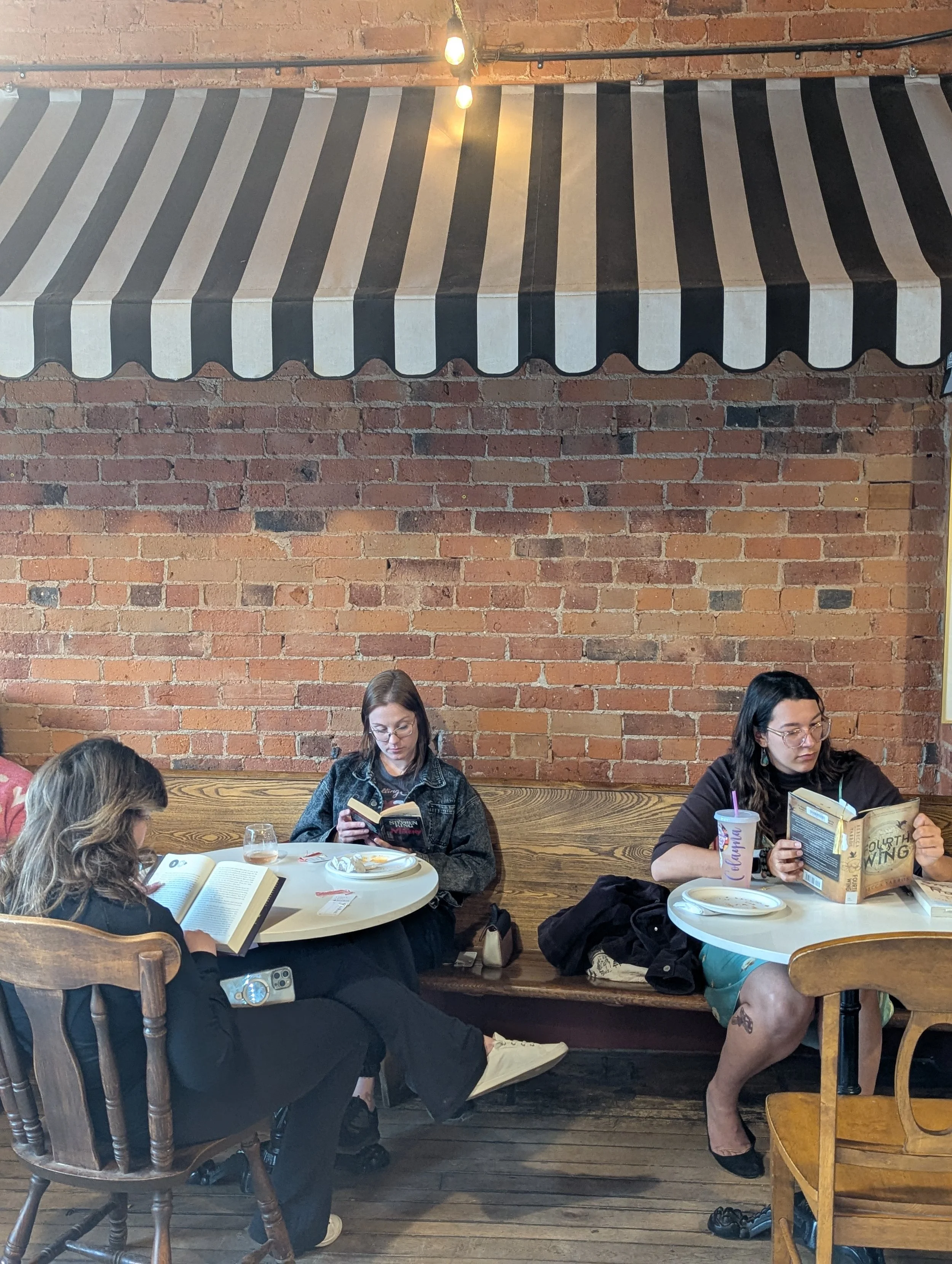 People reading at a reading party