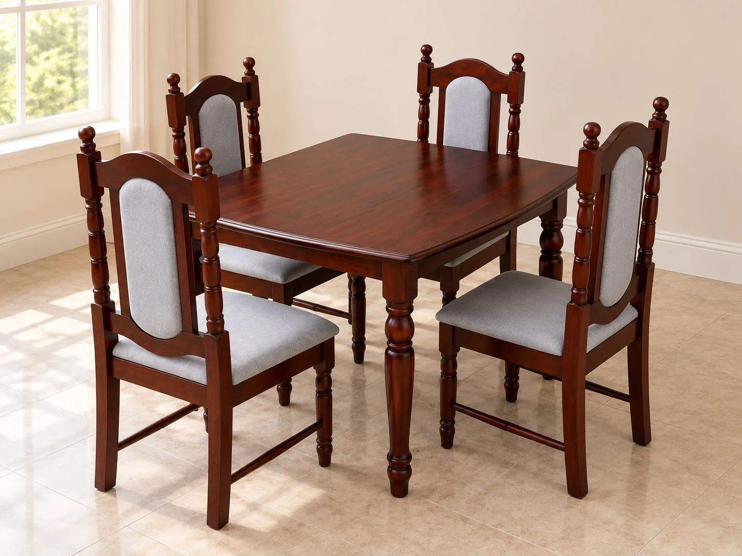 Comedor clásico de 4 sillas