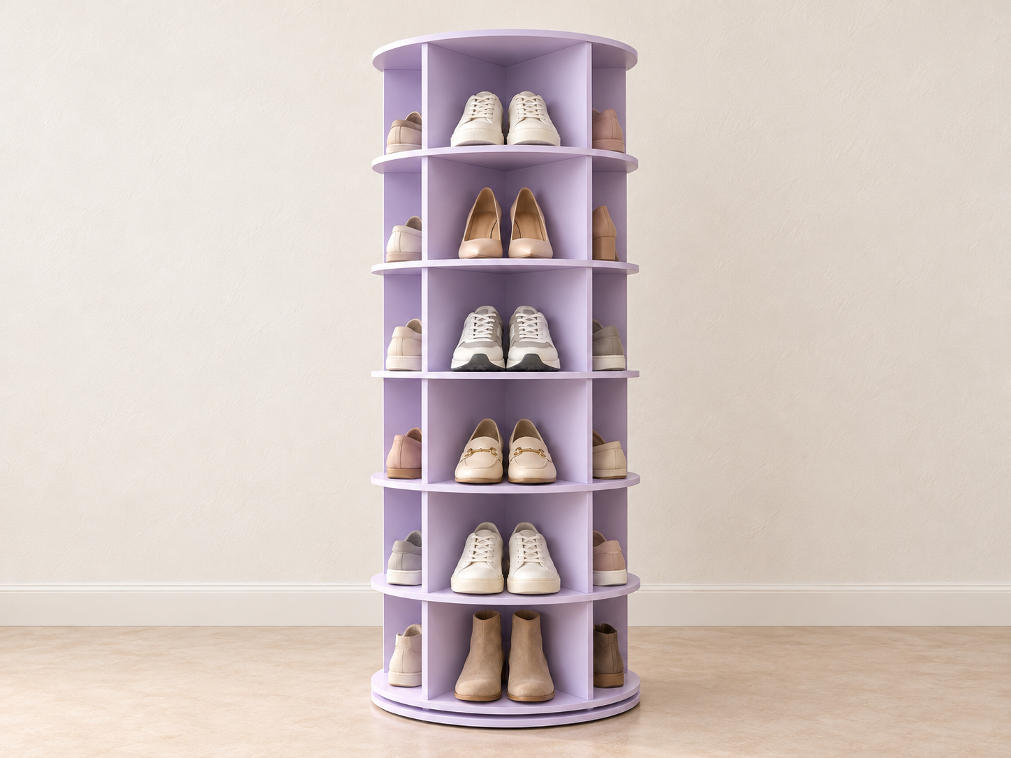 Torre giratoria lavanda con zapatos-4.png