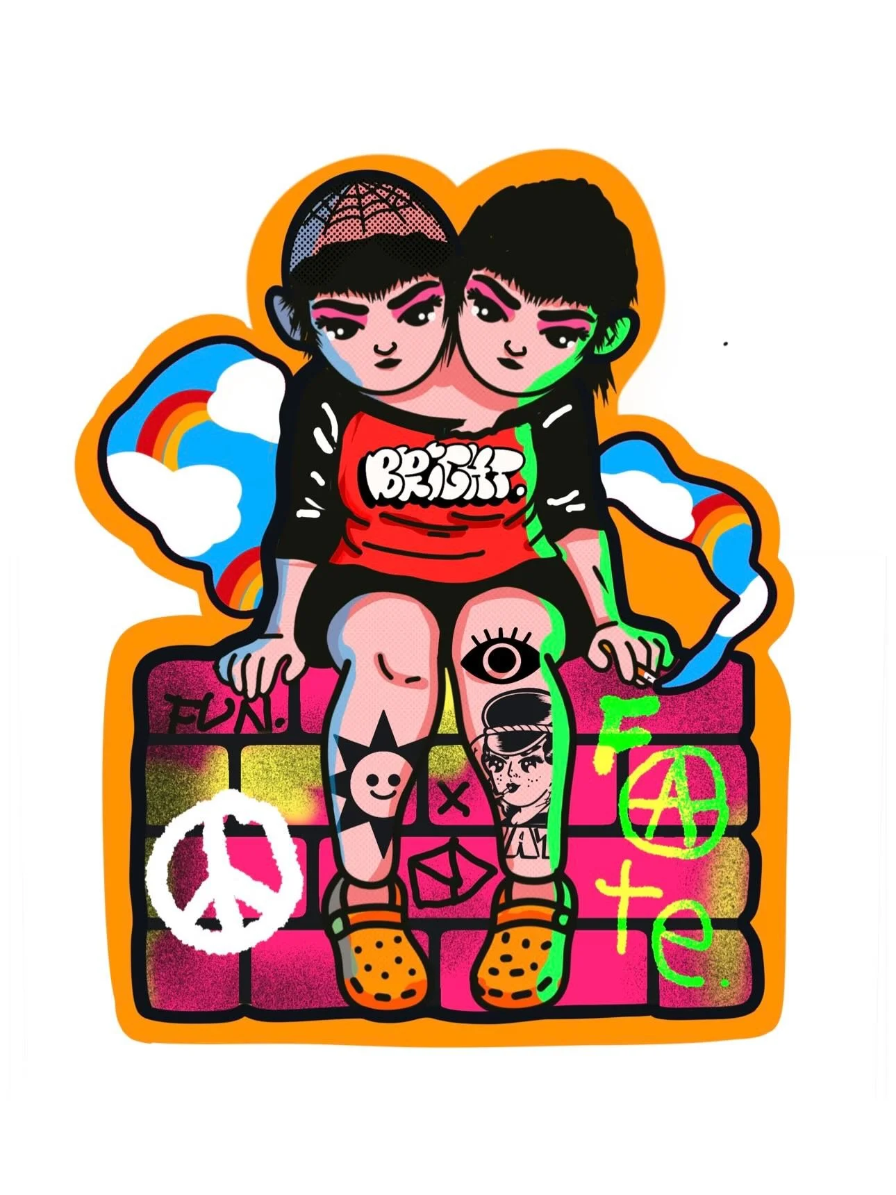 Sticker designs I&rsquo;ve been making this week. I&rsquo;m exploring more ideas for products after spending the last two months painting insanely for my solo show. Its fun! Thanks for looking 🌻🌞 @boyddunlopgallery