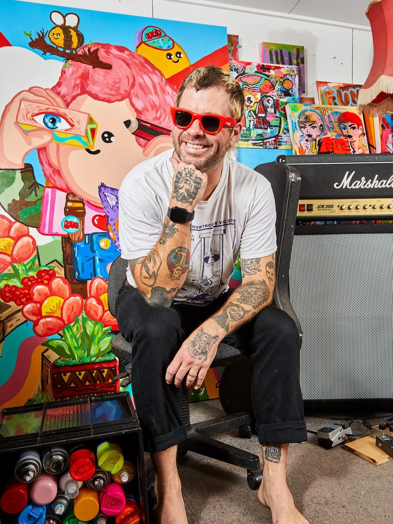 A few studio shots and portraits from the amazing @charlotte_anderson_photography who came around to visit a few weeks back and captured my very busy space in all its glory.

I spend 90% of my week painting or working with clients as the space for me