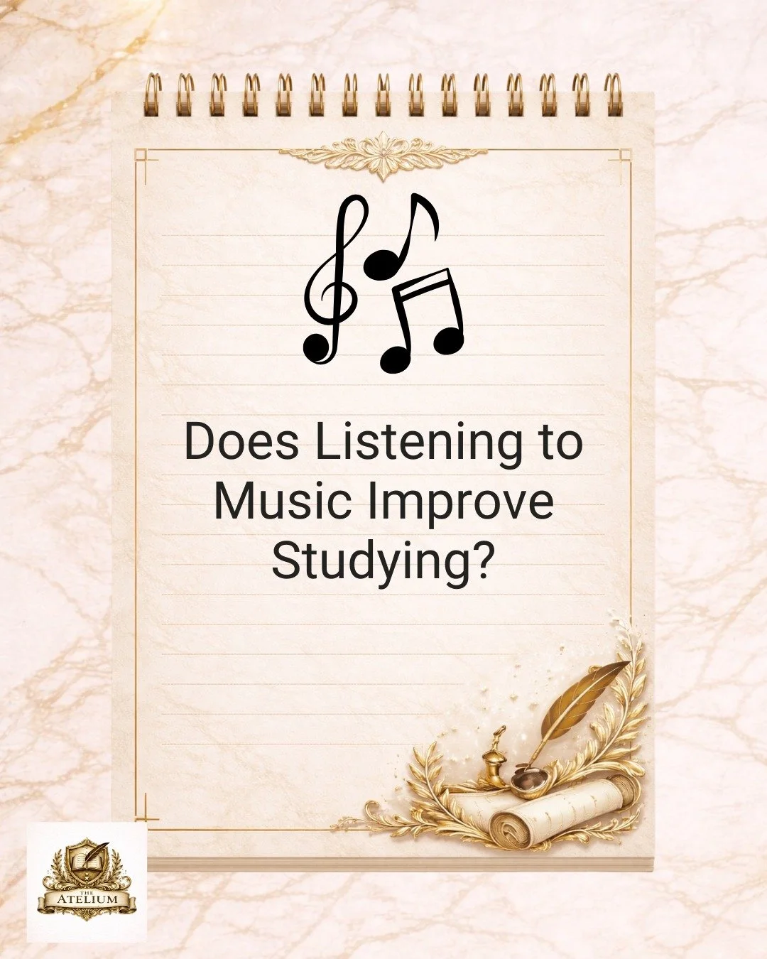 Research in cognitive science and psychology suggests that the effects of music on studying can vary depending on factors such as task complexity, personal preference, and the type of music being played.

For some learners, instrumental or low-distra