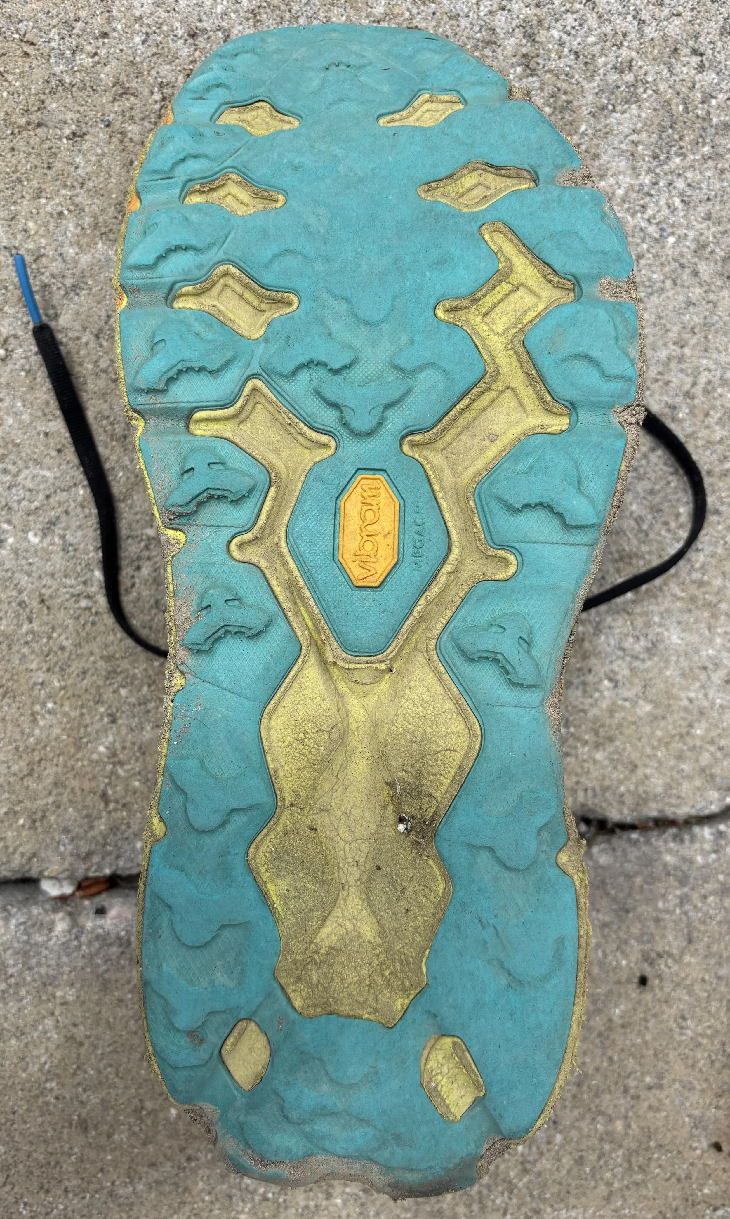 Worn trail shoe