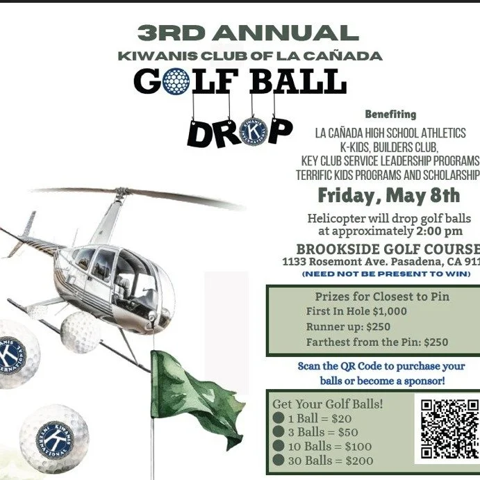 Kiwanis Club of La Ca&ntilde;ada is hosting its 3rd Annual Golf Ball Drop on May 8! Buy your golf balls today! 
https://nextdoor.com/p/xH9nDk-59rj5?utm_source=share&amp;extras=ODExNzAxODM%3D&amp;utm_campaign=1776269689746&amp;share_action_id=1ce55957