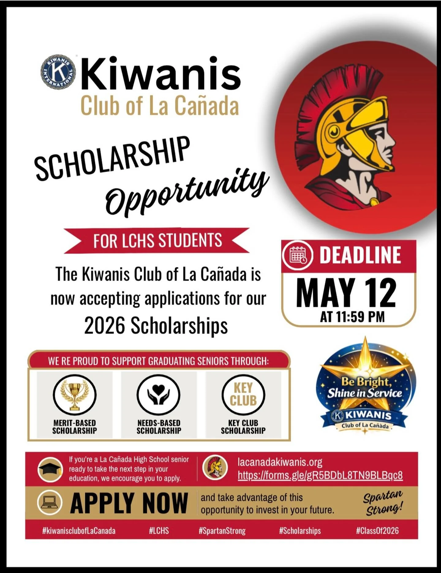 Go to the Google form: https://forms.gle/tDKGcMWQNaGP1kJJ9 to fill out your application now! @lchs_counselors @lchs_classof2026_seniorparents @