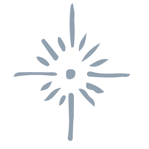 A simplistic, stylized illustration of a sparkler with sparks coming out.