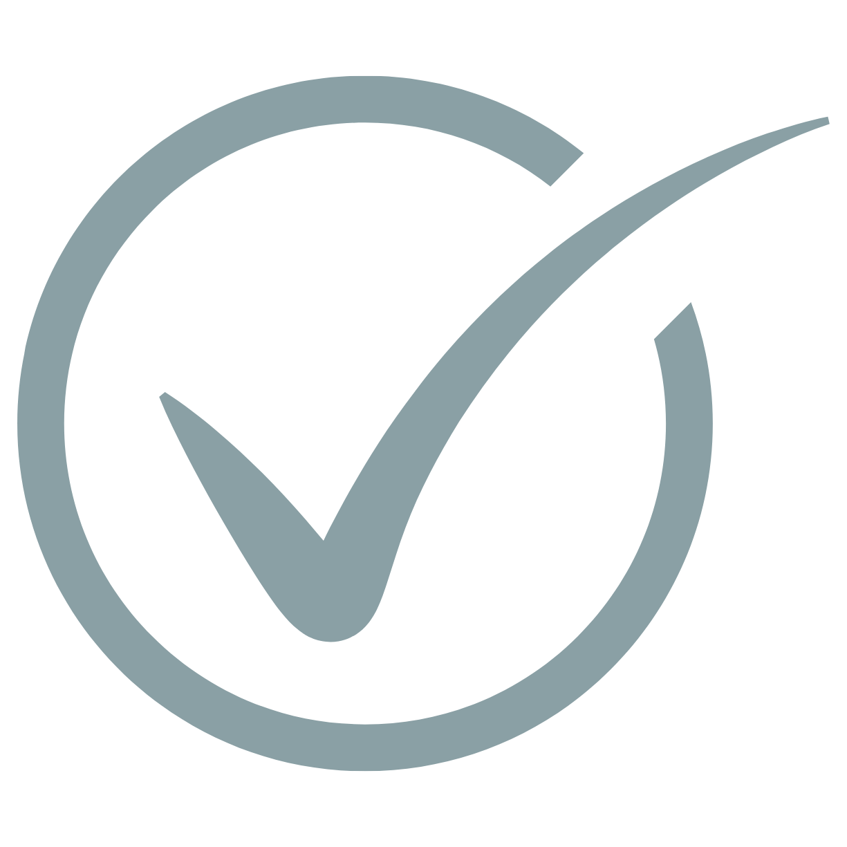 Checkmark inside a circle, indicating approval or completion.