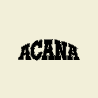 Black stylized text spelling 'ACANA' on a light-colored background.
