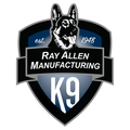 Ray Allen Manufacturing K9 logo with a dog silhouette and badge design