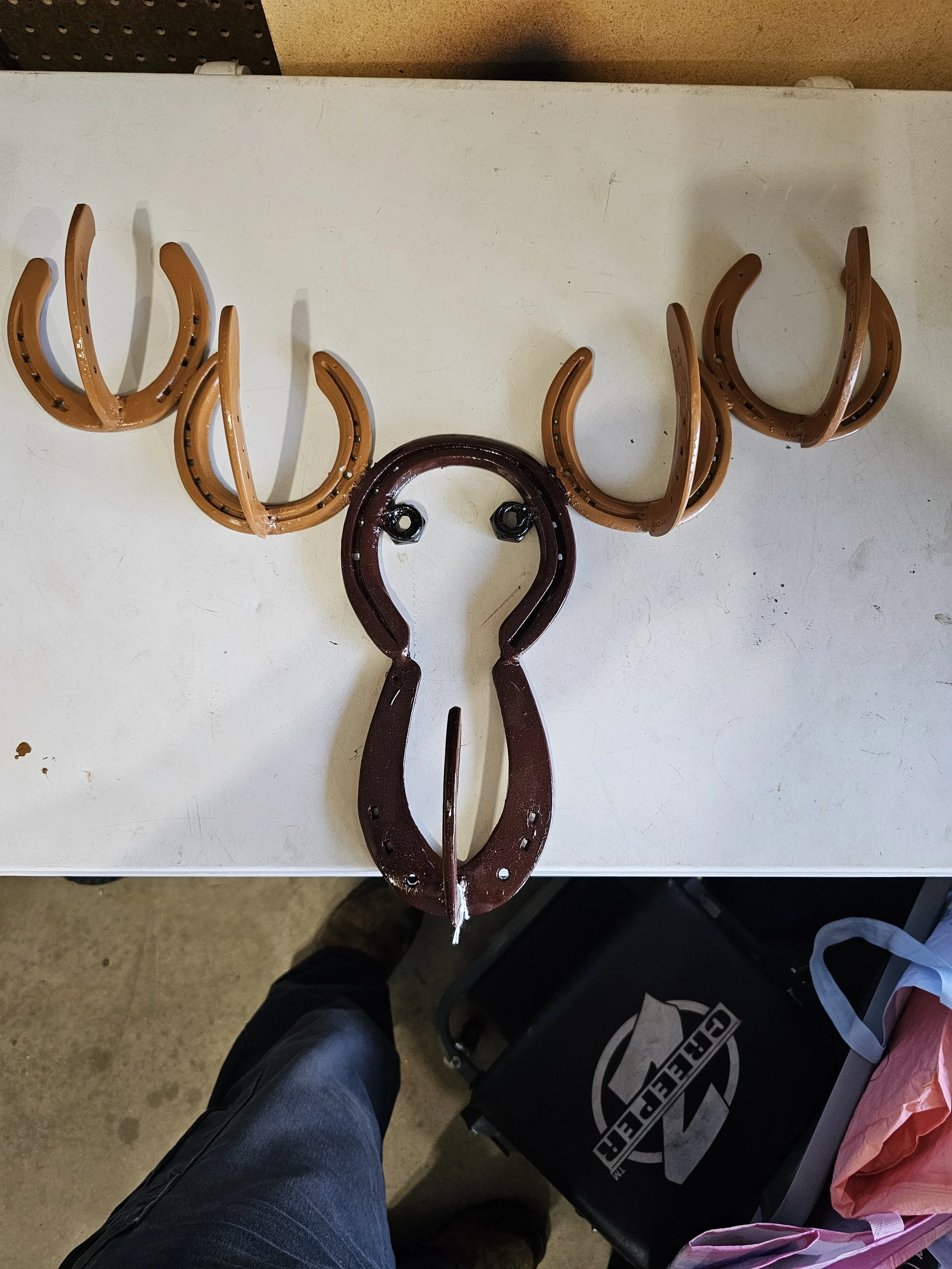 Moose made from Horseshoes