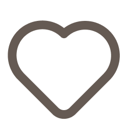 A simple outline of a heart on a dark background.