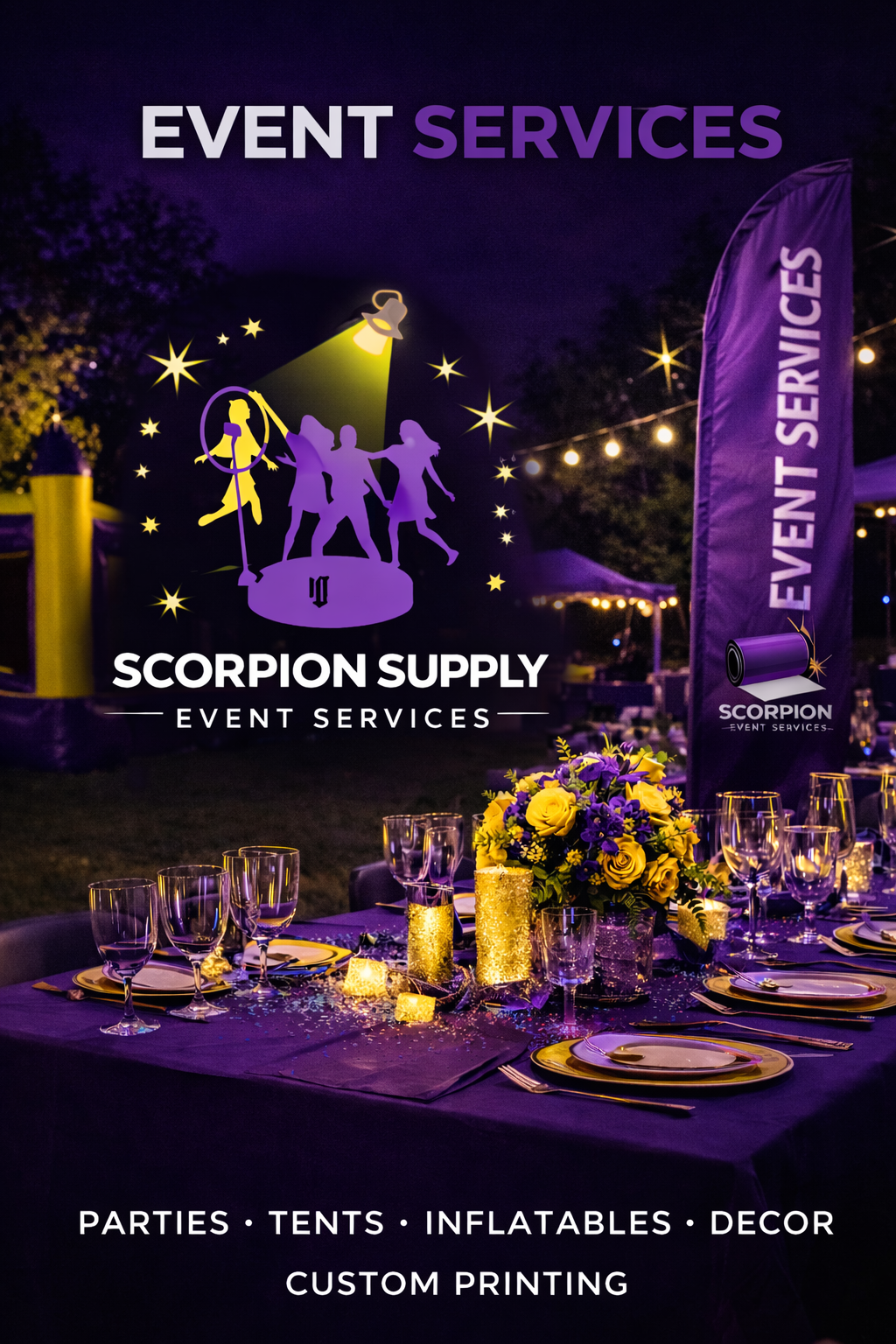 360 photo booth rental setup for events in Charlotte NC, with lighting, decorations, and party atmosphere.