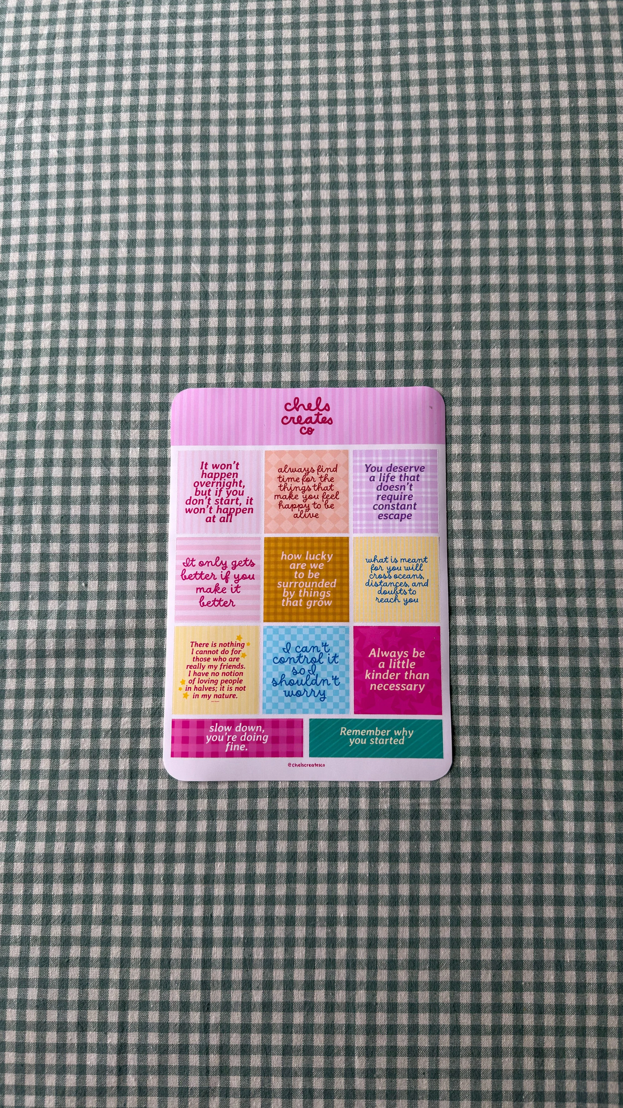 Inspirational Quote Sticker Sheet