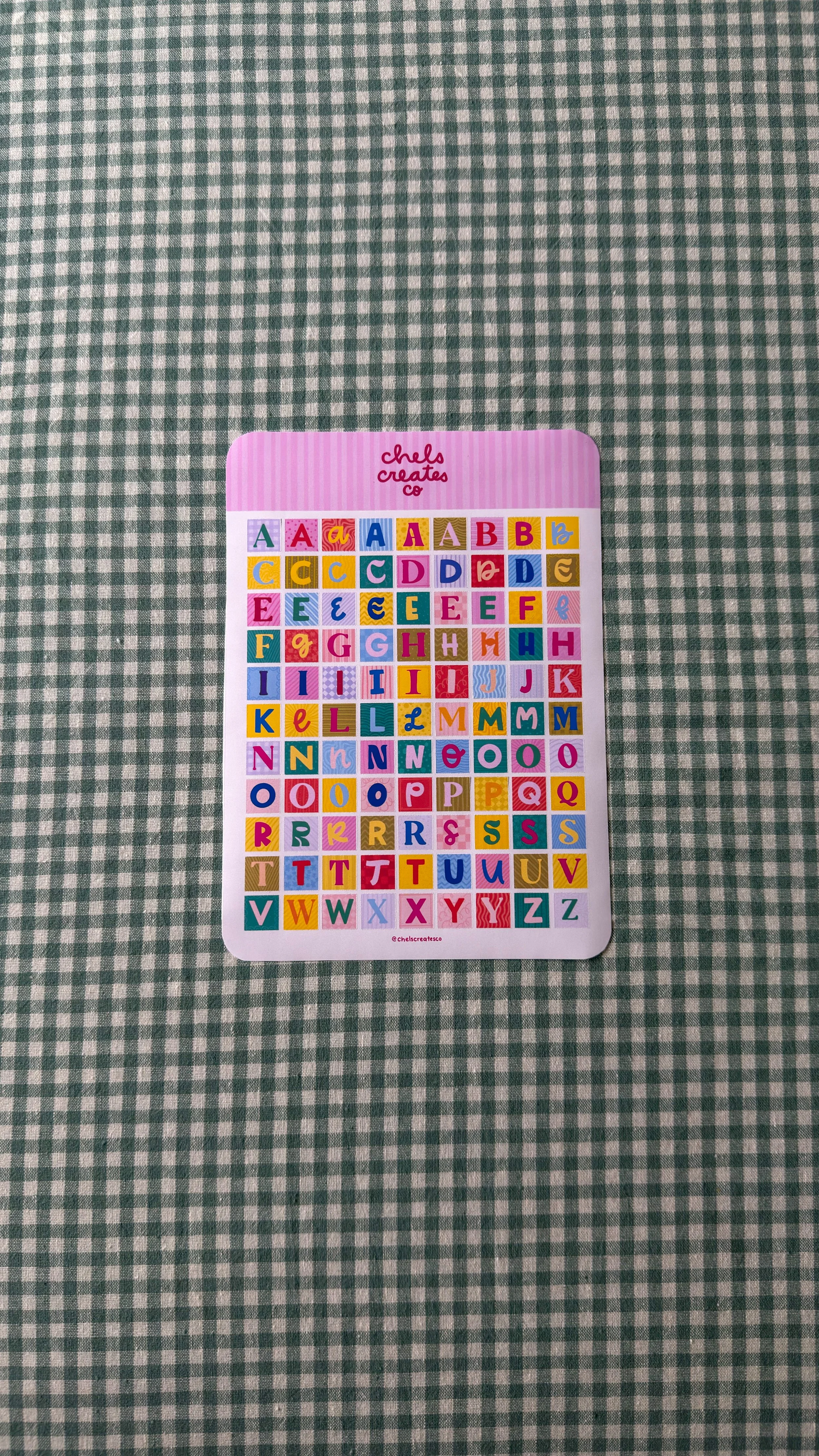 Funky Letters Sticker Sheet