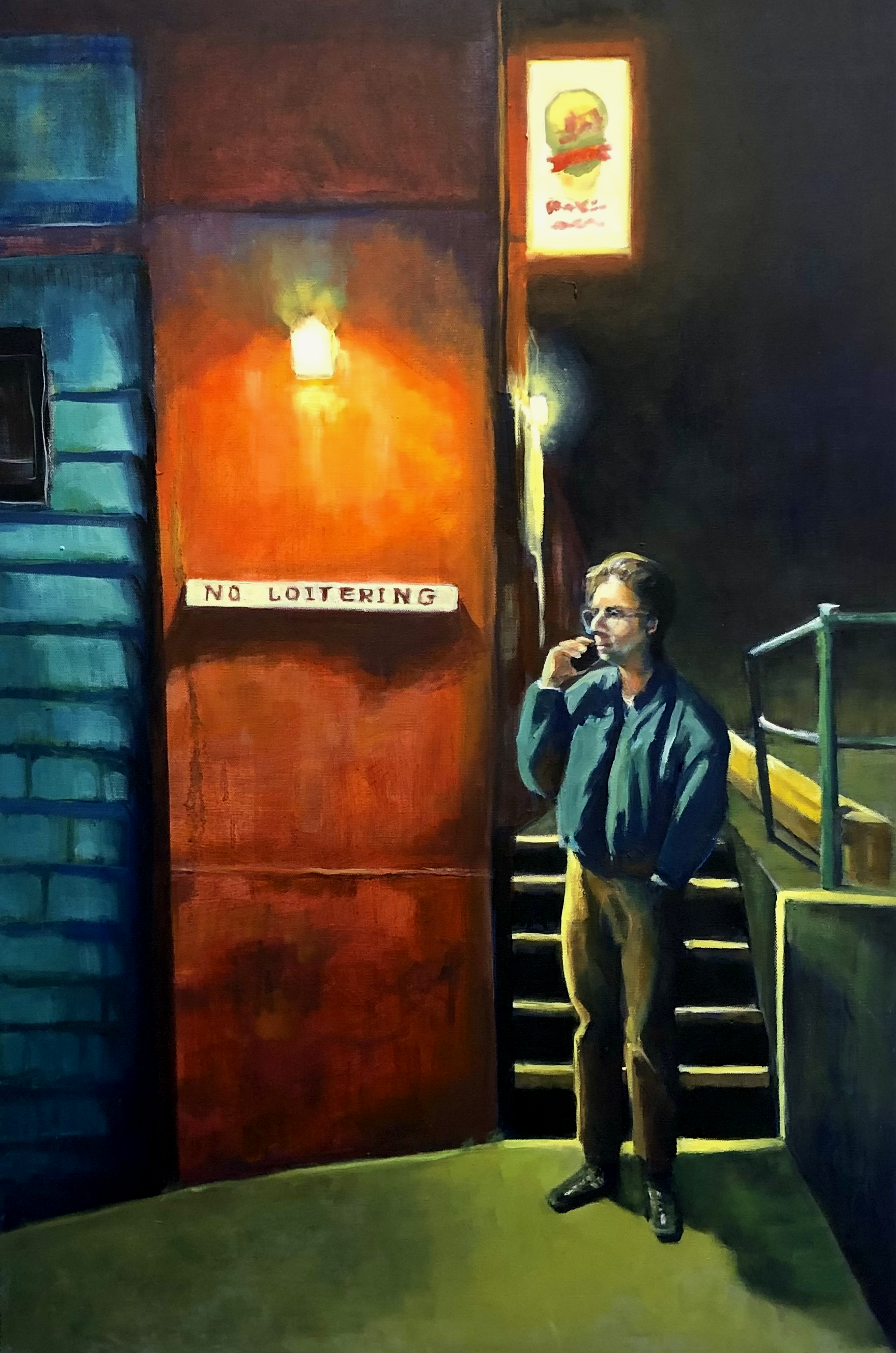 No Loitering, 24x36, oil on canvas, $1100