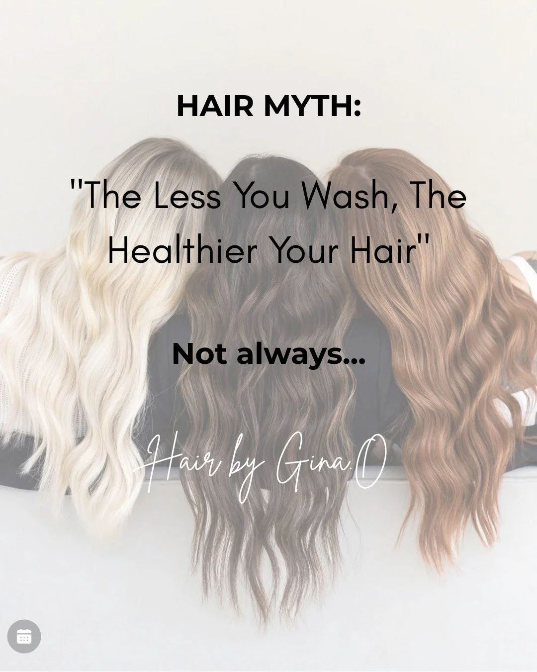 One of the biggest hair myths I hear behind the chair is that everyone should wash their hair as little as possible.

The truth? Healthy hair isn't about how many days you can go between washes.

It's about understanding YOUR hair and scalp.

For yea