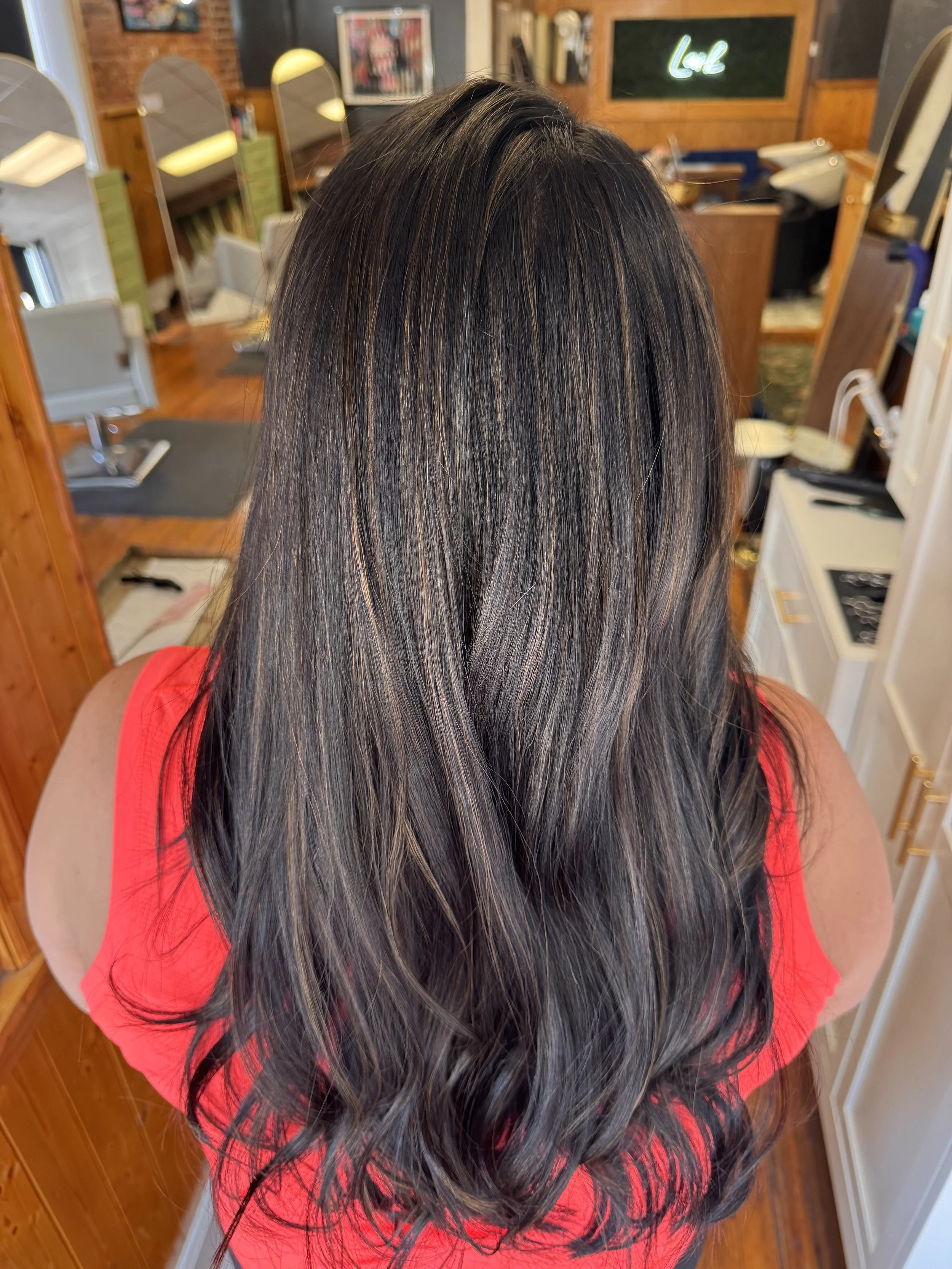 Dimensional brunette hair color and blonding service in Salem, VA