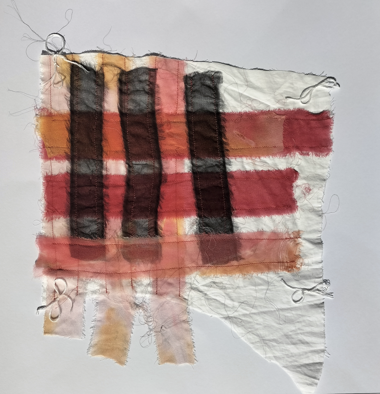 Procion dyed silk organza woven on cotton/silk blend