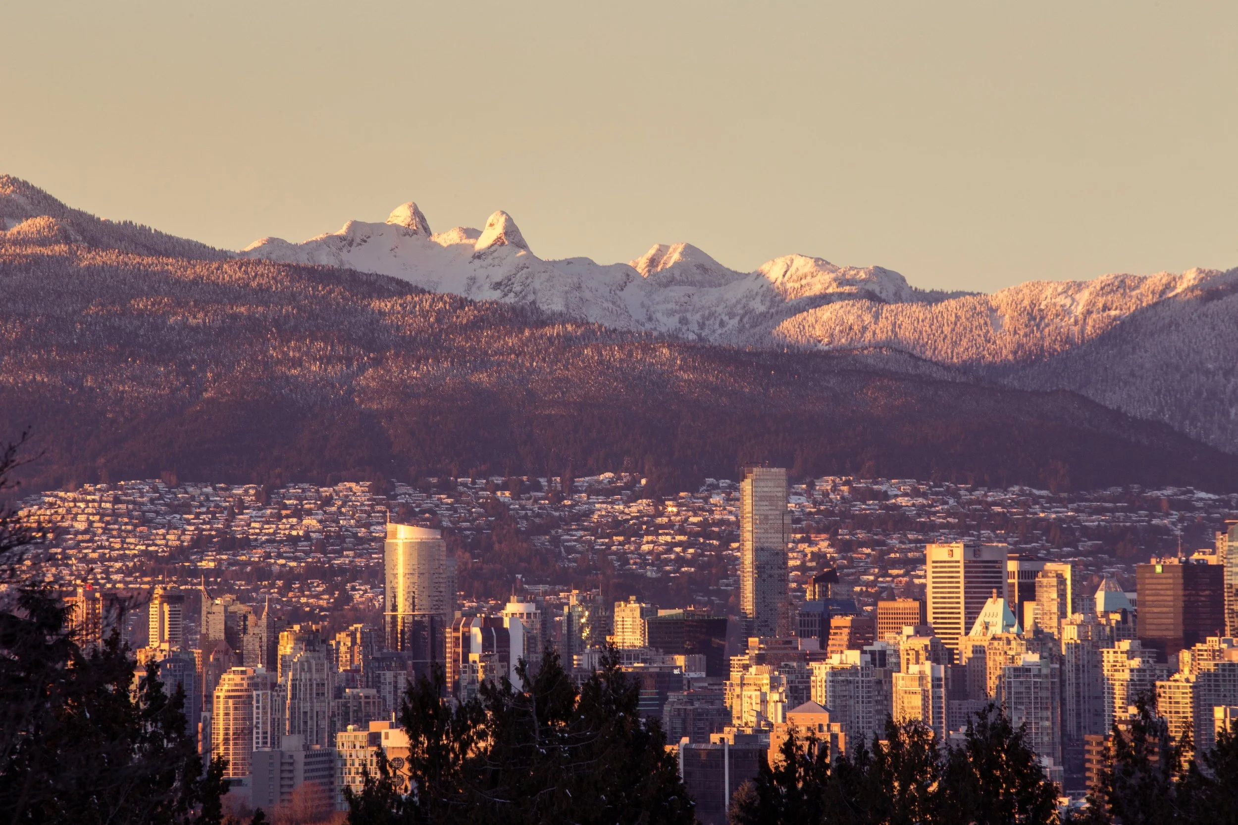 Sunset on the Vancouver Skyline
