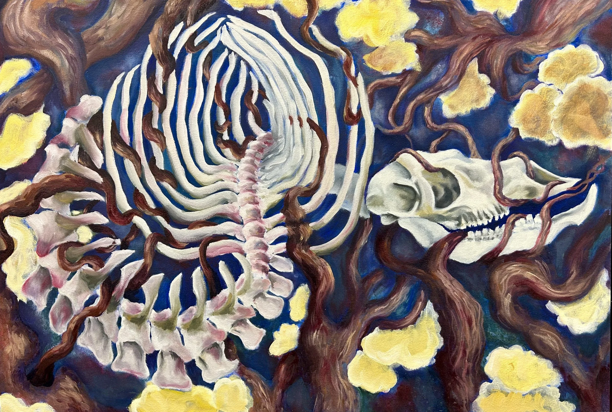 Reclaimed. 2025. Oil paint on canvas. 26 x 24 in.
