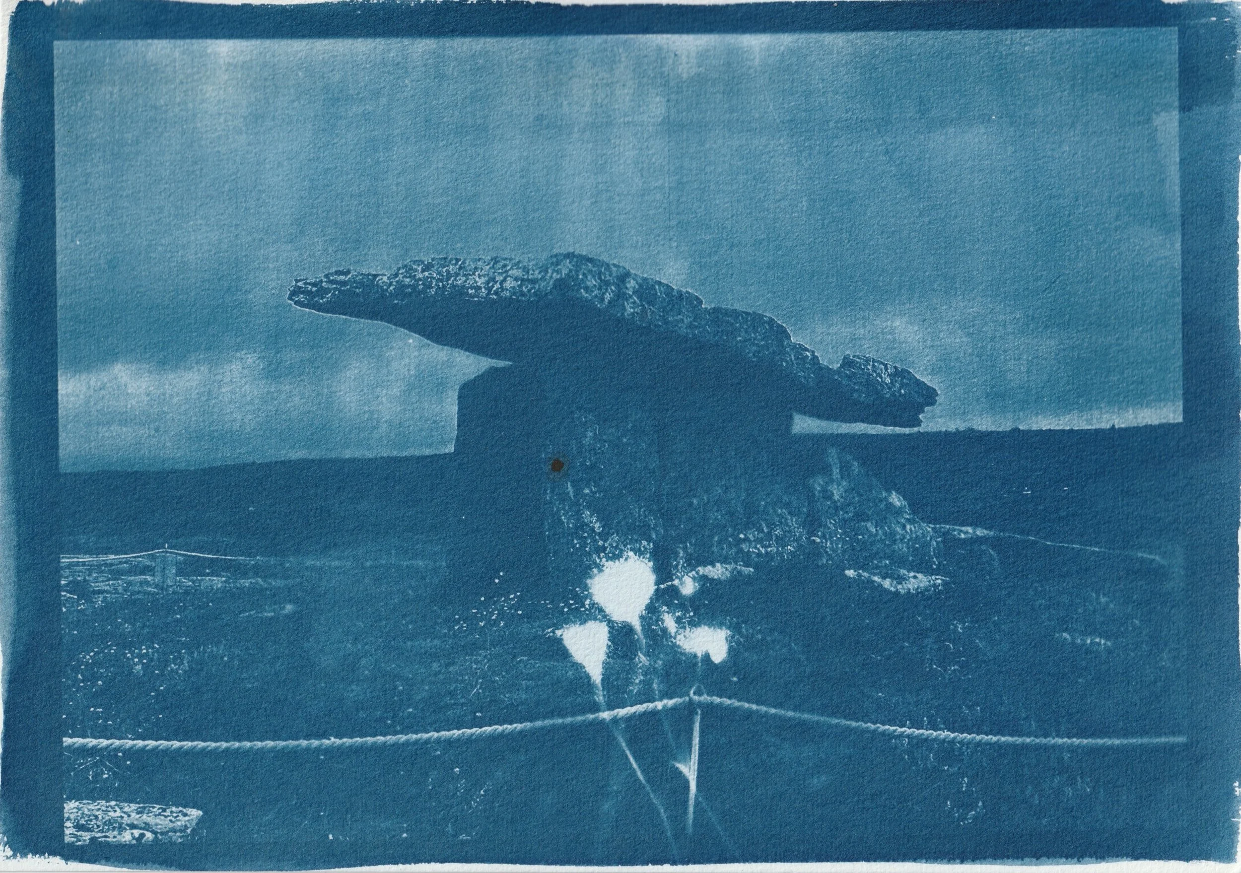 Poulnabrone Dolmen. 2025. Cyanotype on paper. 10 x 8 in.