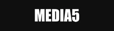 Black background with white text that reads 'MEDIA5'