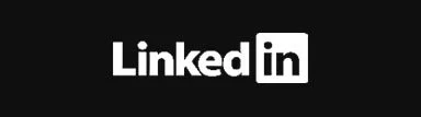 LinkedIn logo with black background and white text