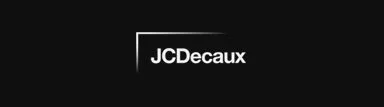 Black background with white text reading 'JCDecaux'