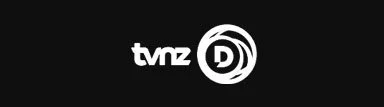 TVZ logo in white on a black background