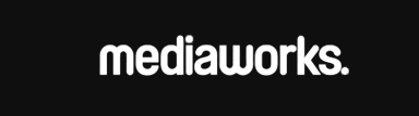 MediaWorks logo on a black background
