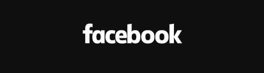 Facebook logo on a black background.