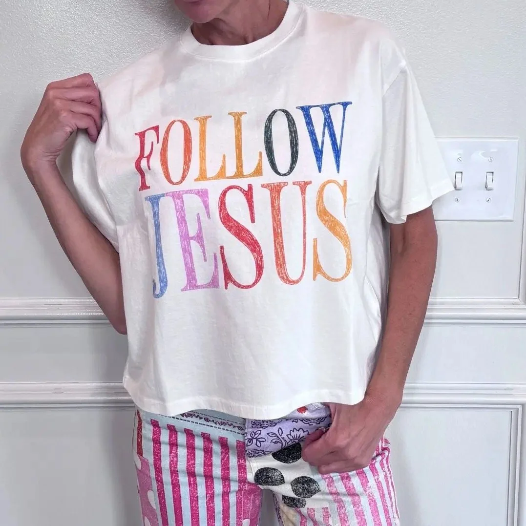 Follow Jesus Crop Tee