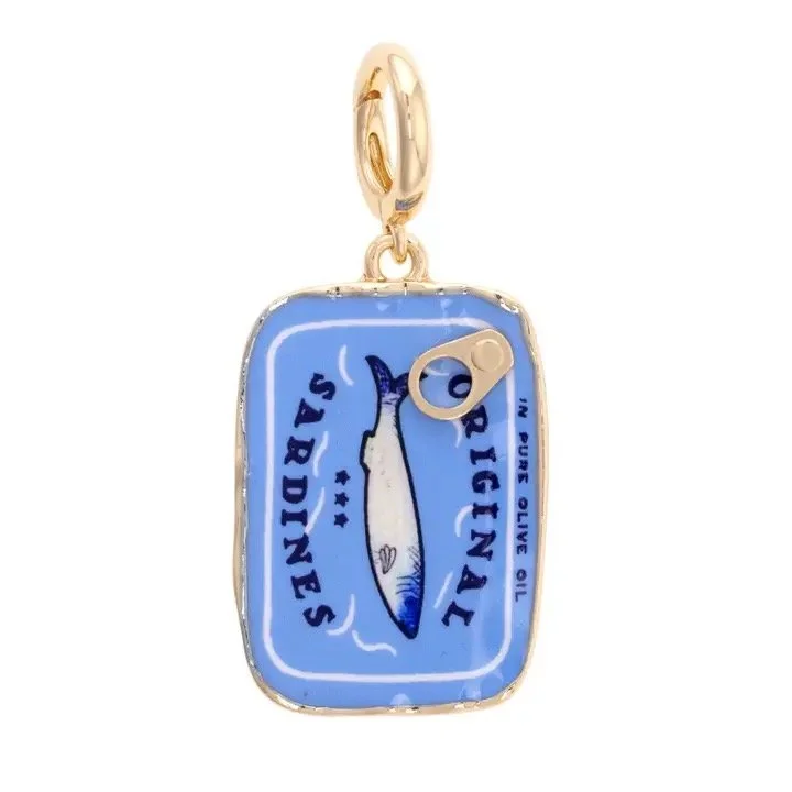Sardine Charm Scarf Necklace
