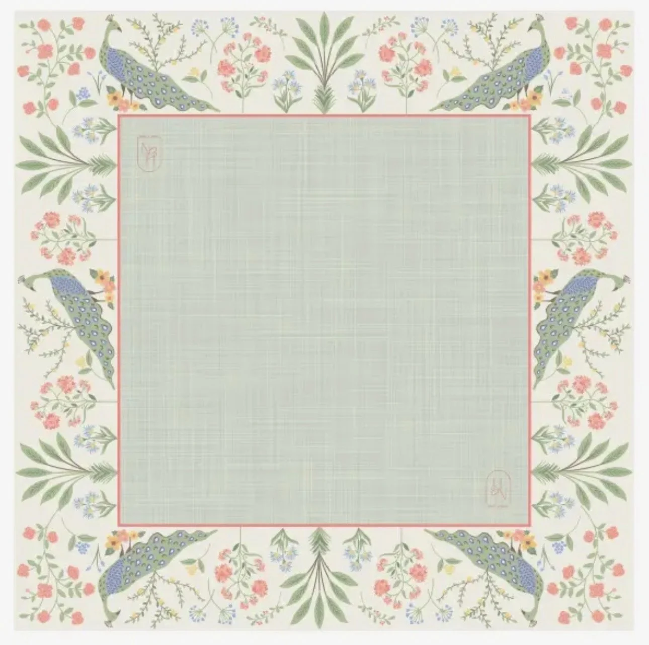 Peacock Garden Mahjong Mat