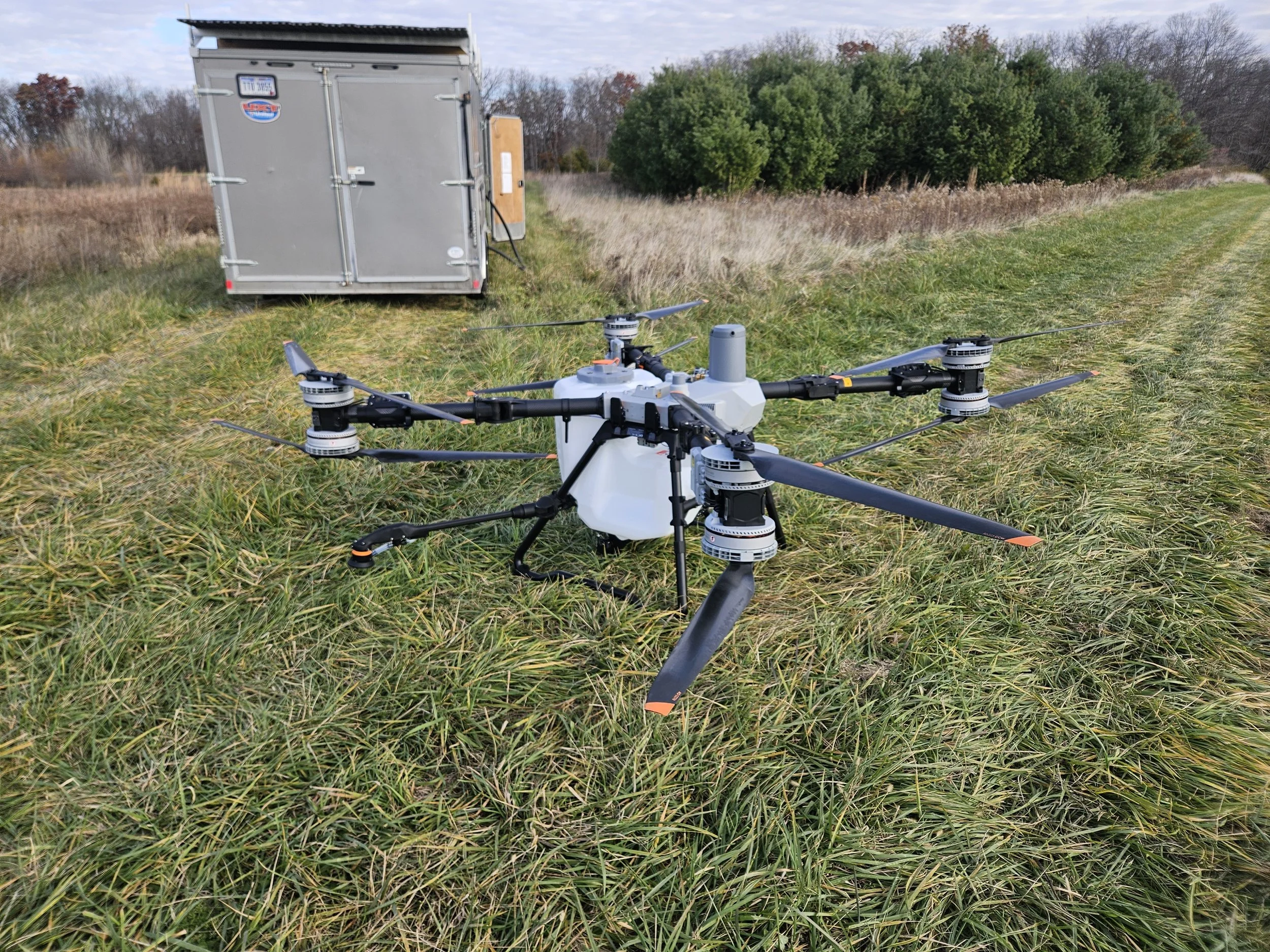 Drone for herbicide spraying