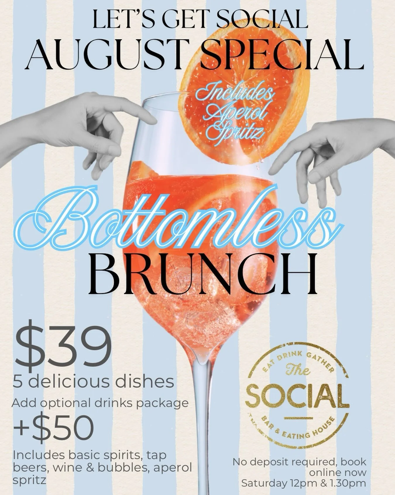 Time to grab friends and head out for a long lunch.  Best bottomless brunch in town.