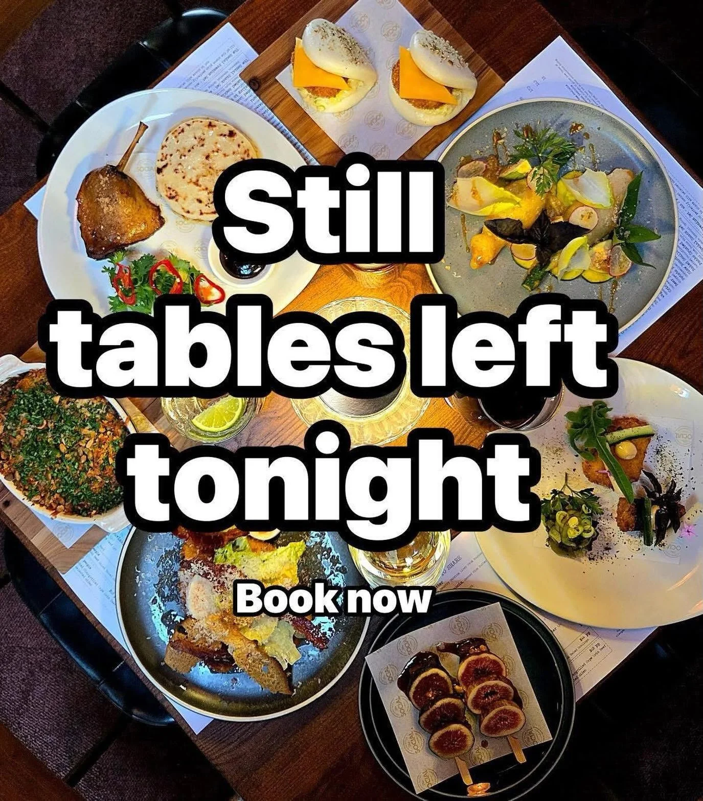 We have a few tables left.  Book ahead or drop in.  Rockin Donkeys live from 9pm.