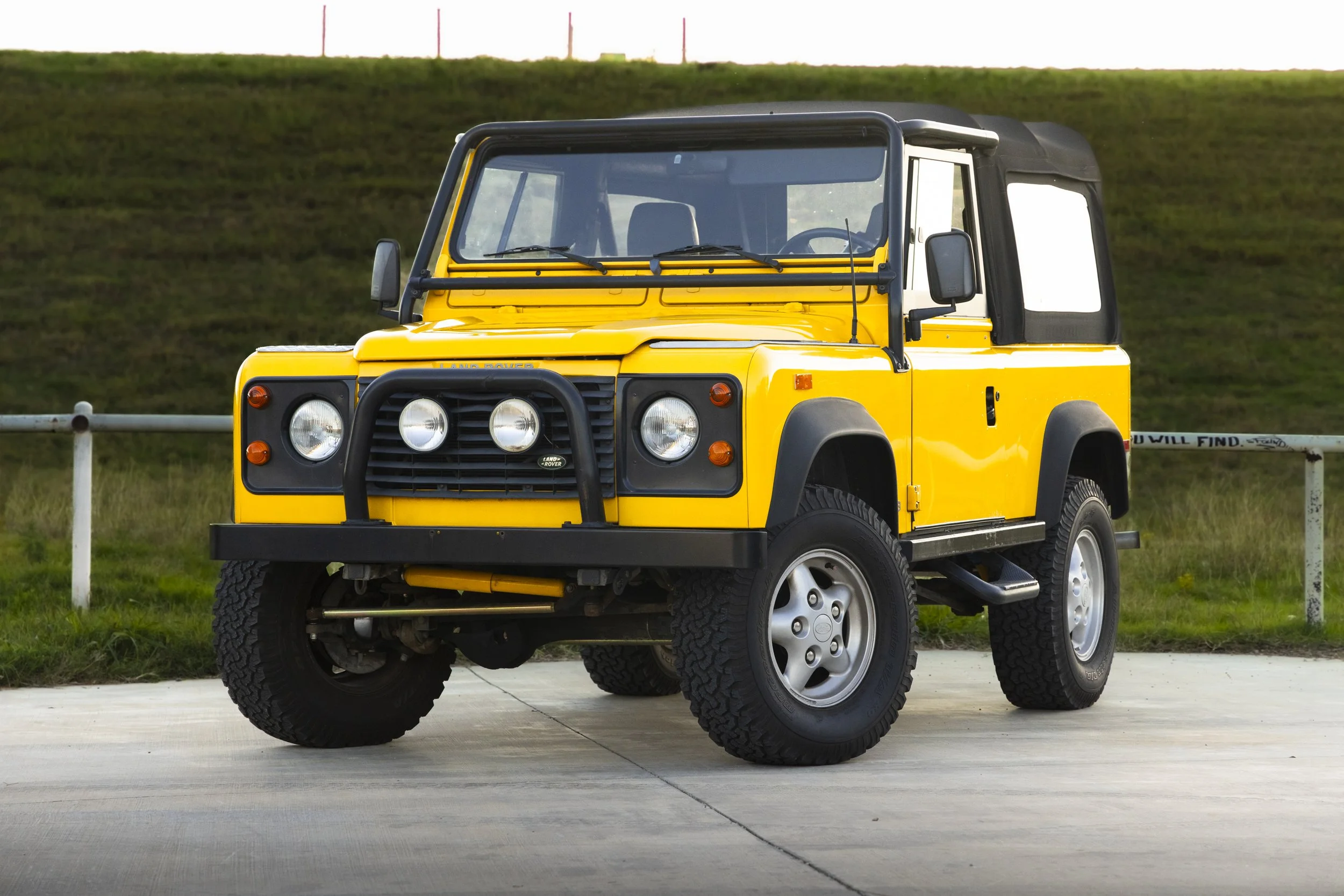 Land Rover Defender photographed for sale on Bring a Trailer