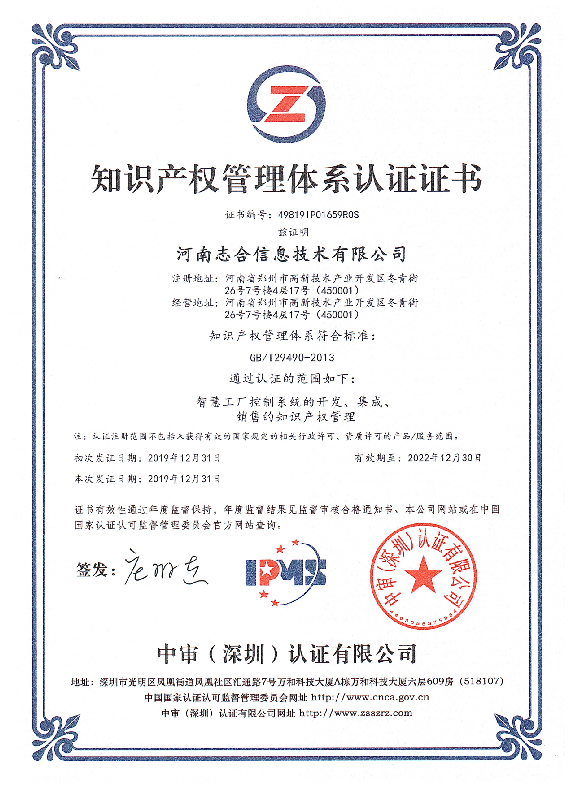 Intellectual Property Management System Certification
