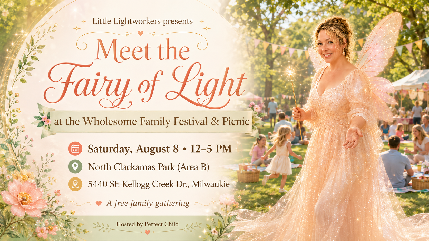 Meet the Fairy of Light at the Wholesome Family Festival & Picnic
