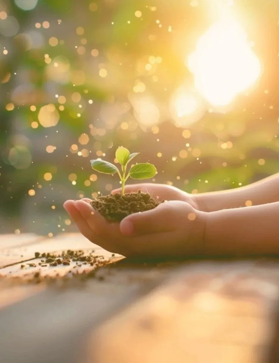 Little Lightworkers children's fair planting station.