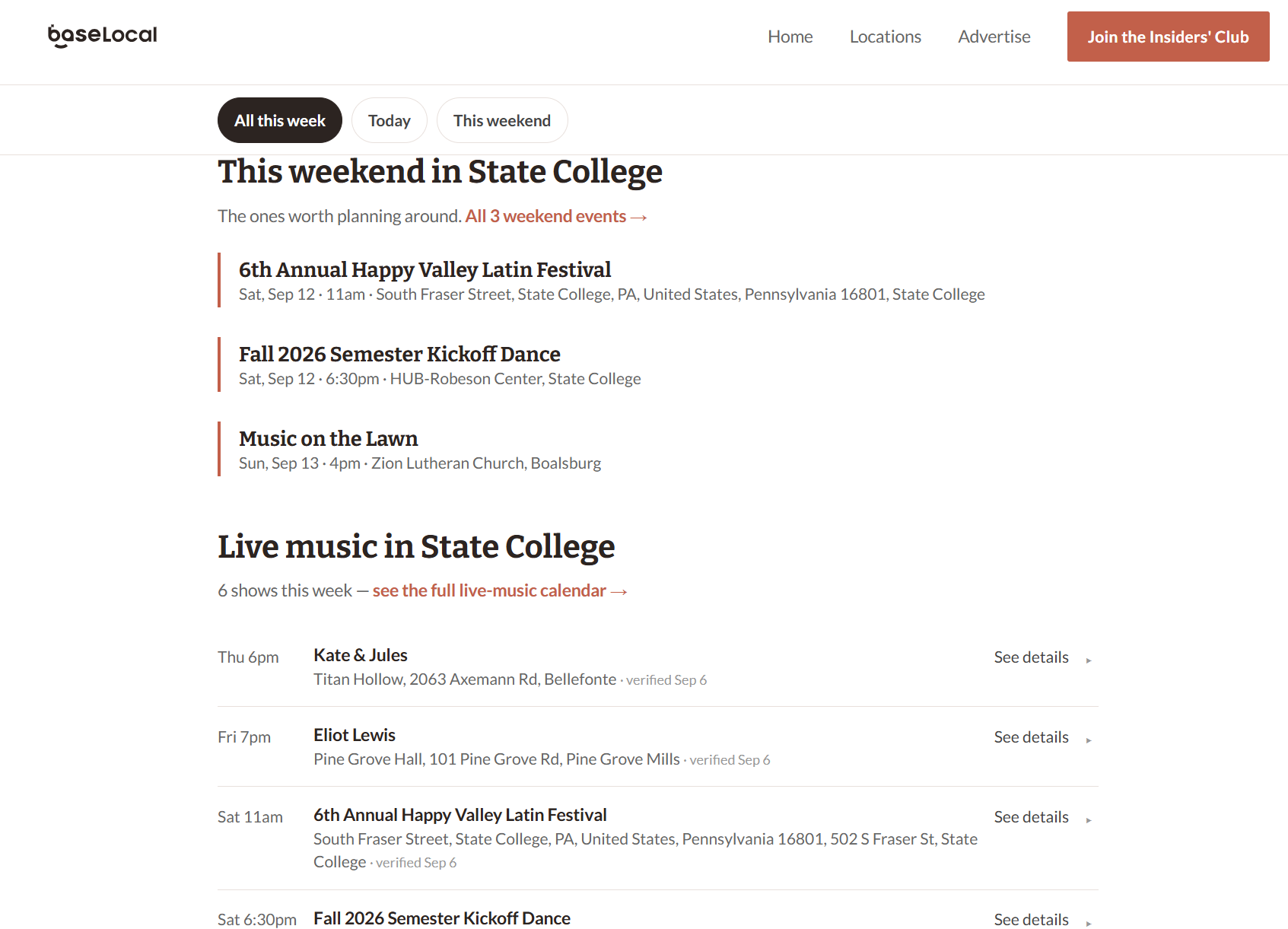 Base local State College