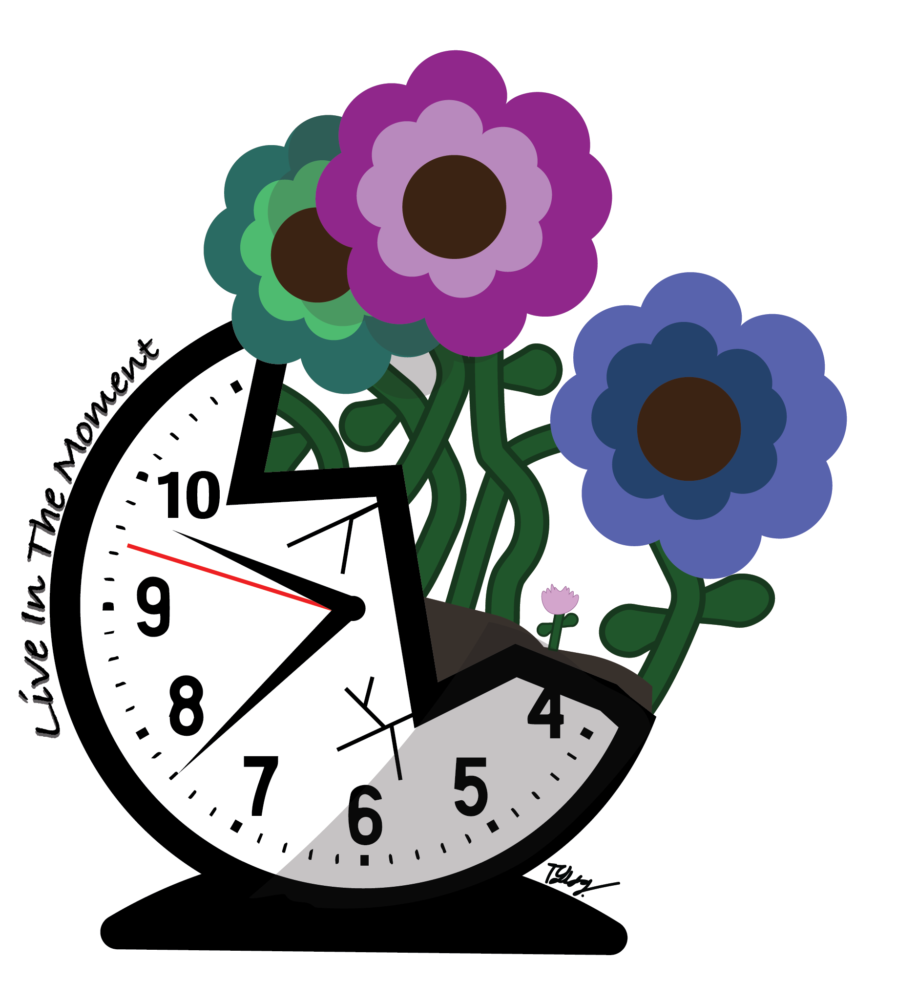 Live In The Moment Sticker Series. 2022, Adobe Illustrator and Cricket Cut Printer , 2” x 2”