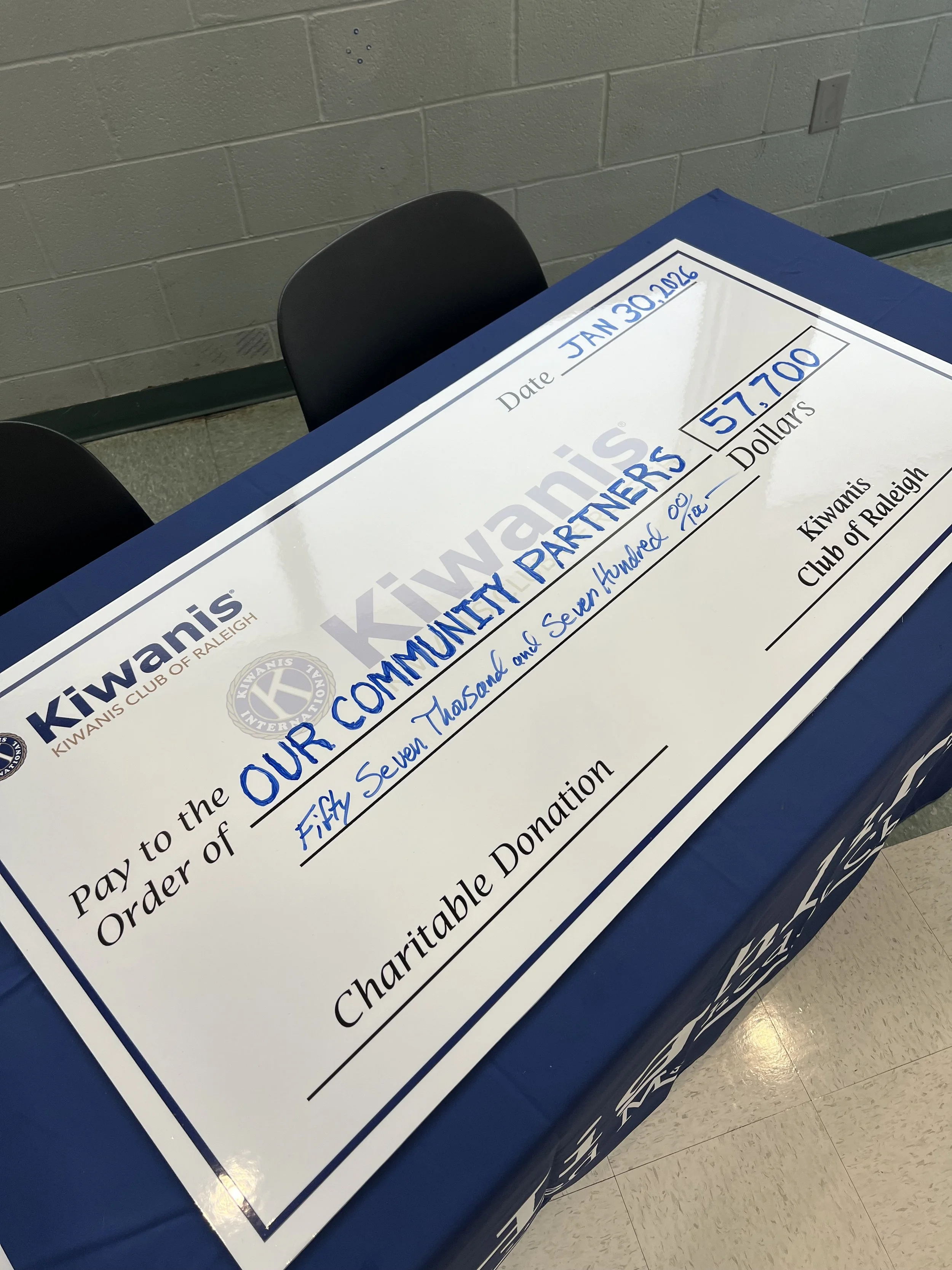 The Big Check! $57,700 Paid In Grants