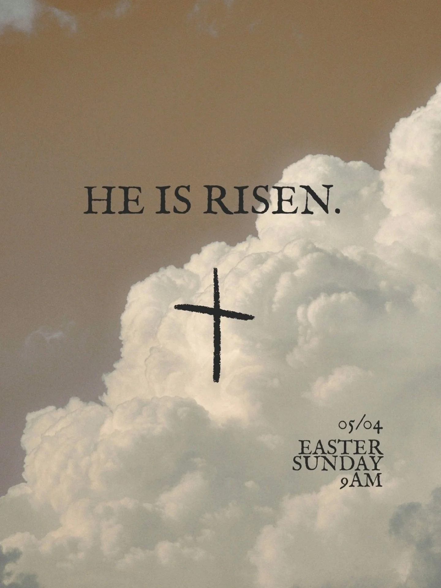 HE IS RISEN. JOIN US TODAY FOR OUR EASTER SERVICE AT 9AM. 

&ldquo;He is not here; he has risen, just as he said.&rdquo;
‭‭Matthew‬ ‭28‬:‭6