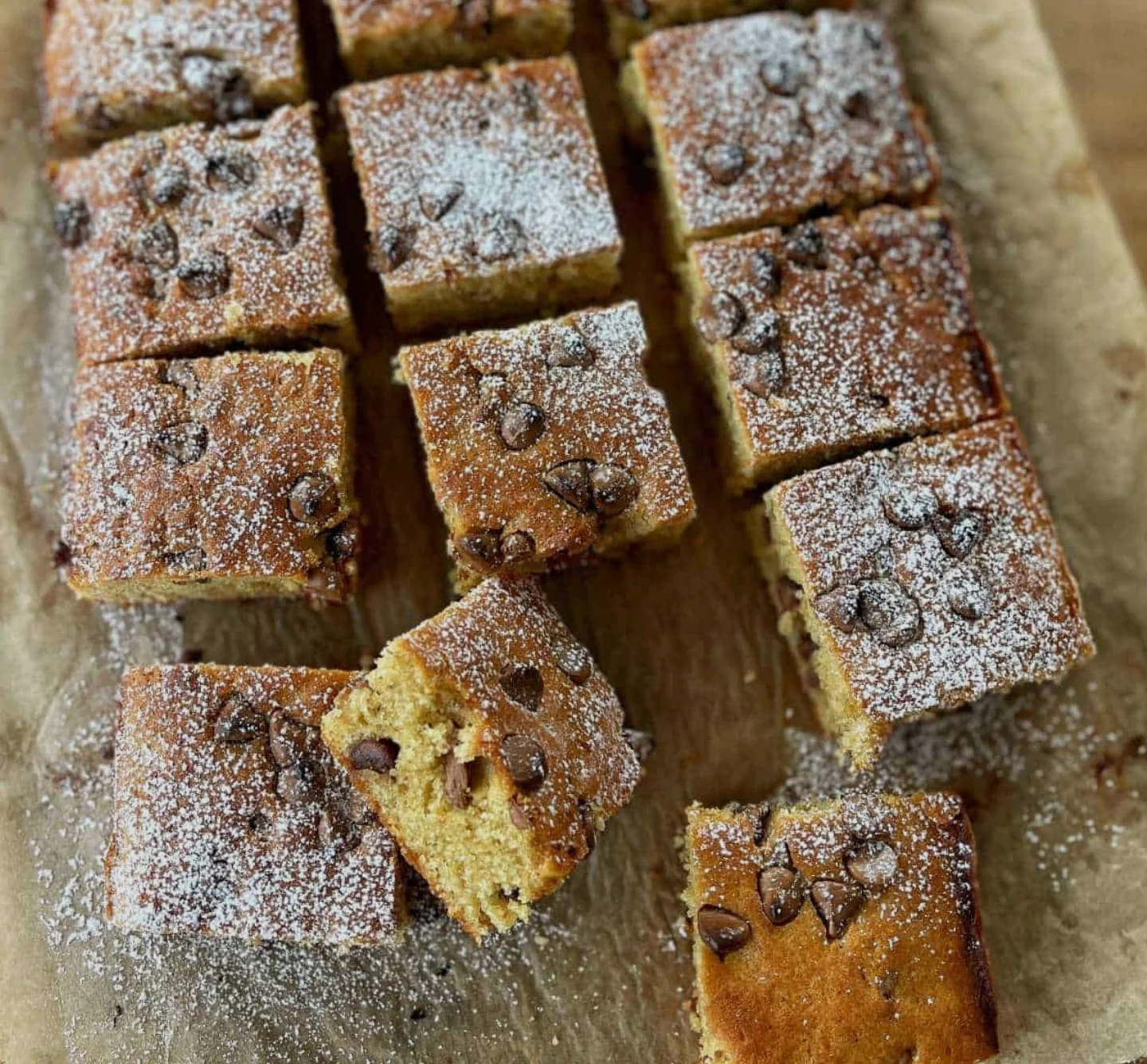 Banana Chocolate Chip Slice