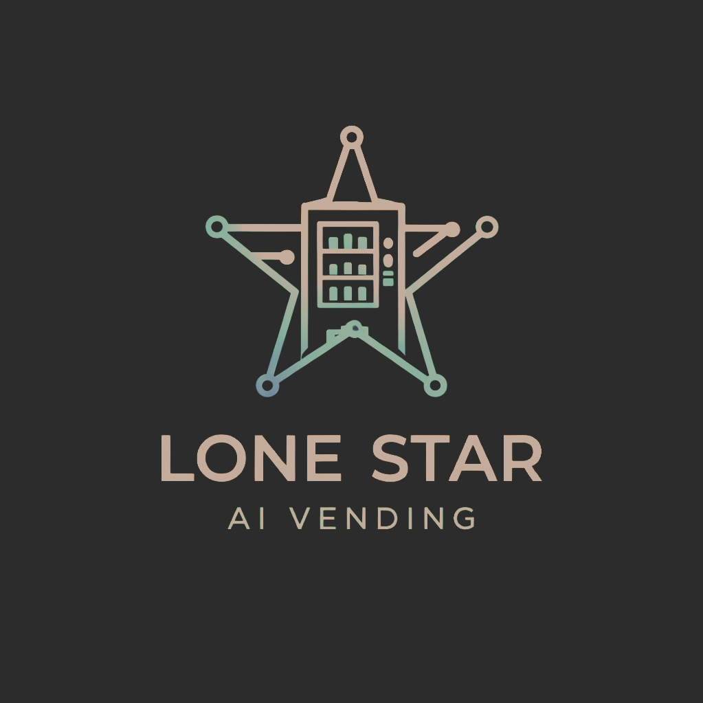 Logo for Lone Star AI Vending featuring a stylized star with vending machine elements.