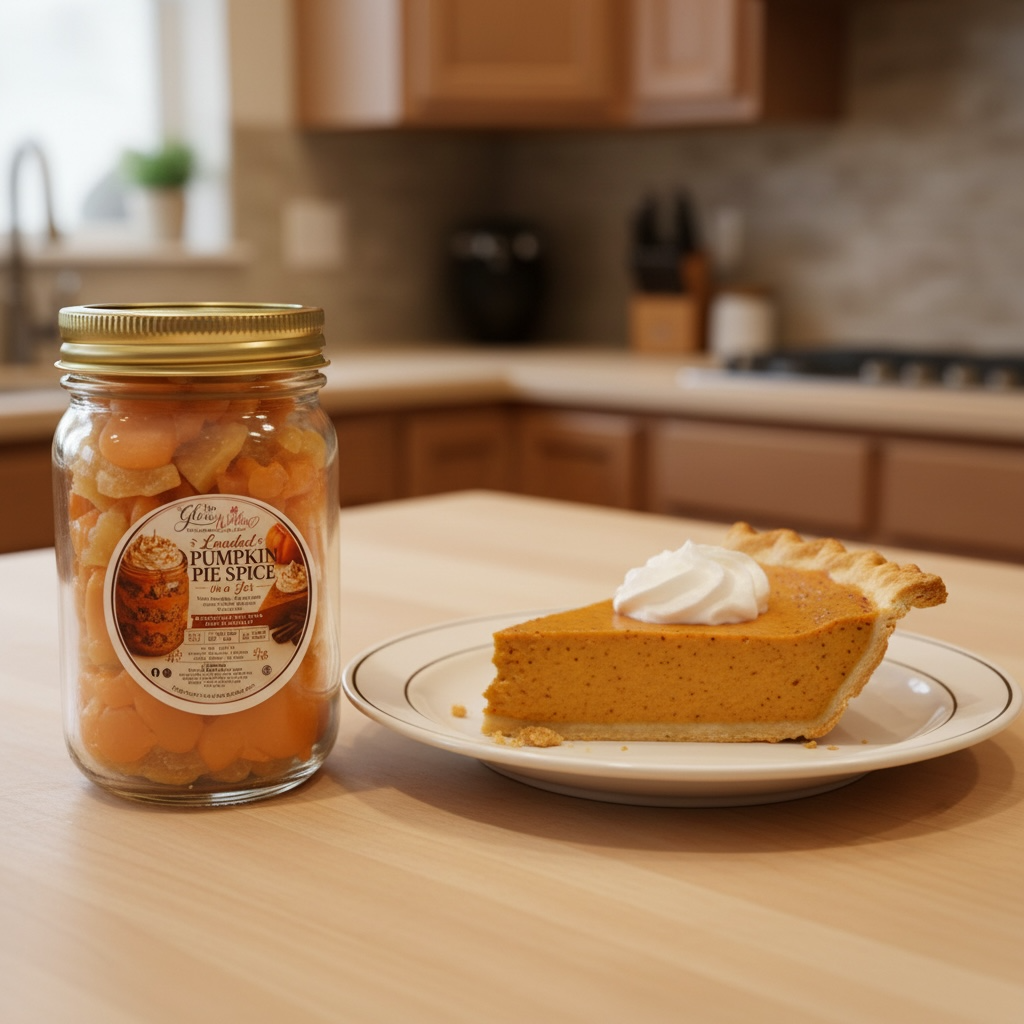 Loaded Pumpkin Pie Spice Candle in a jar